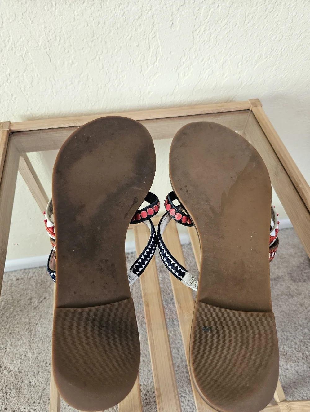 Tory Burch Pato Embroidered sandals. Sz 9.5
